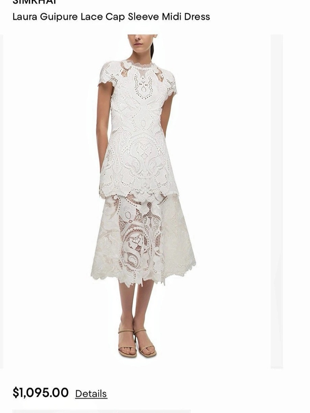 NWT SIMKHAI Laura Guipure Lace Dress - Picture 2 of 3